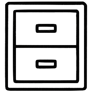 Illustration of compliance storage shelves